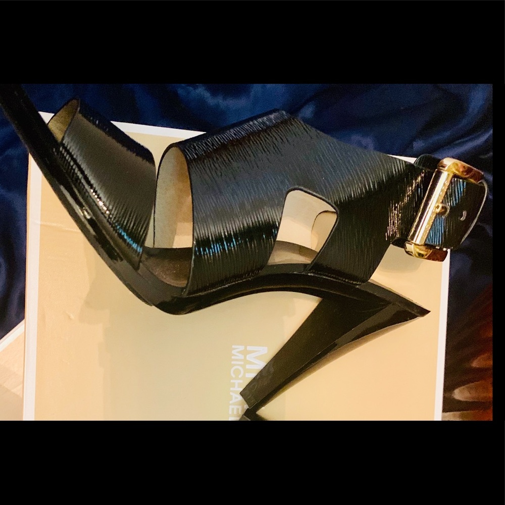 Michael Kors Black Patent Sandal